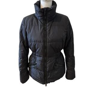 Coach Icon Short Cinched Waist Down Puffer Jacket Black S
